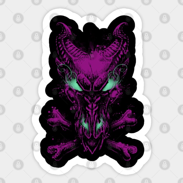 All the Powers of Hell (purple) Sticker by Medusa Dollmaker